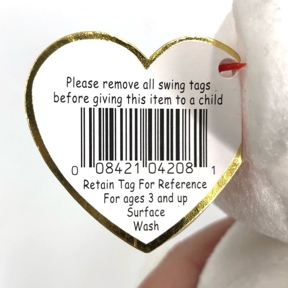 Retired 1998 Ty Beanie Babies Halo Angel Bear Wings Tag Attached Errors Rare - Picture 9 of 13